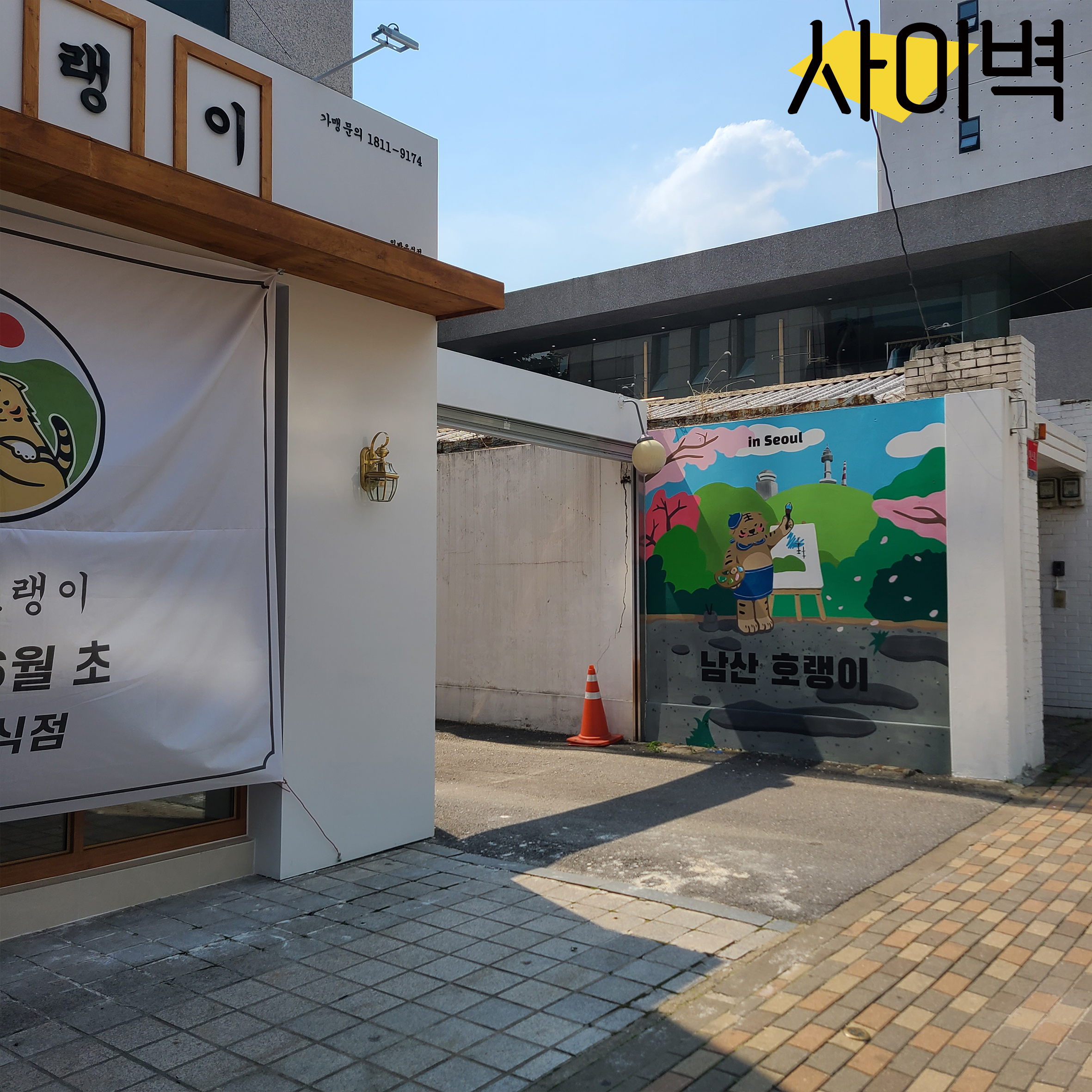 홍대 남산호랑이 벽화 벽화 시공 사진 2