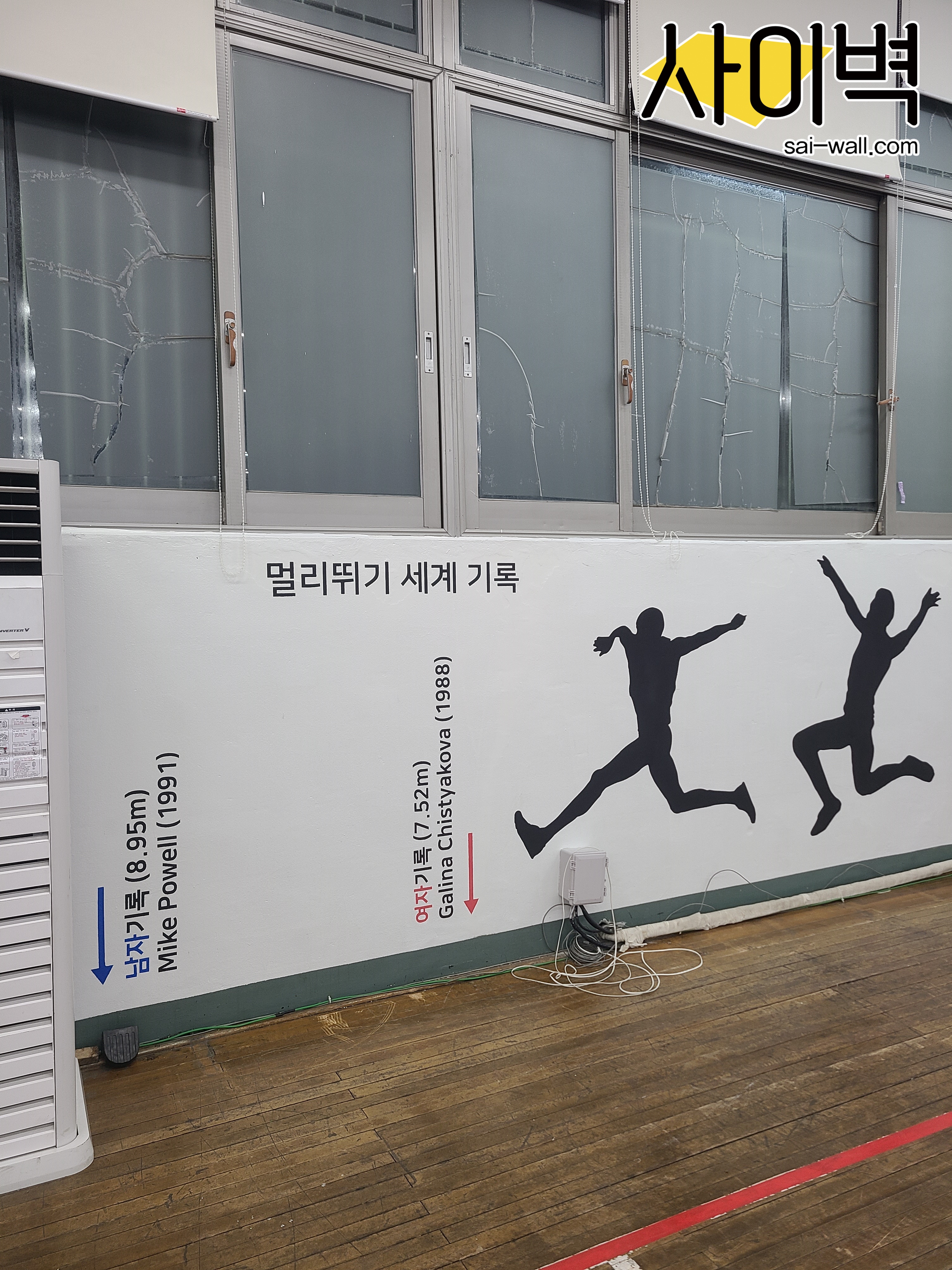 인하대 체조실 벽화 벽화 시공 사진 5