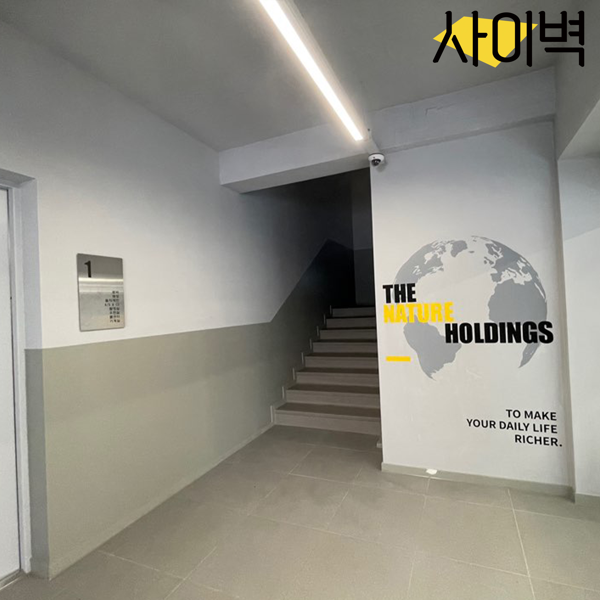 더네이쳐홀딩스 사옥 벽화 시공 사진 7